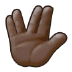 🖖🏿 vulcan salute: dark skin tone display on Samsung